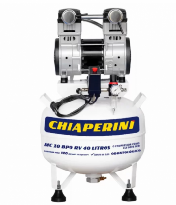 Motocompressor odontológico 10 pcm 40 litros sem óleo – Chiaperini MC 10 BPO RV 40 L