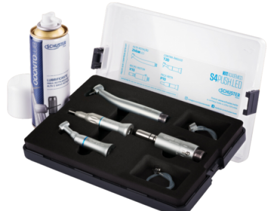 Kit Acadêmico de Peças de Mão S4 PUSH LED - Schuster